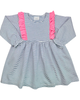 Navy Stripe & Pink Dress (4T)