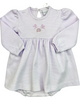 Flowers & Butterflies Lavender Stripe Onesie Dress (3/6M-24M)
