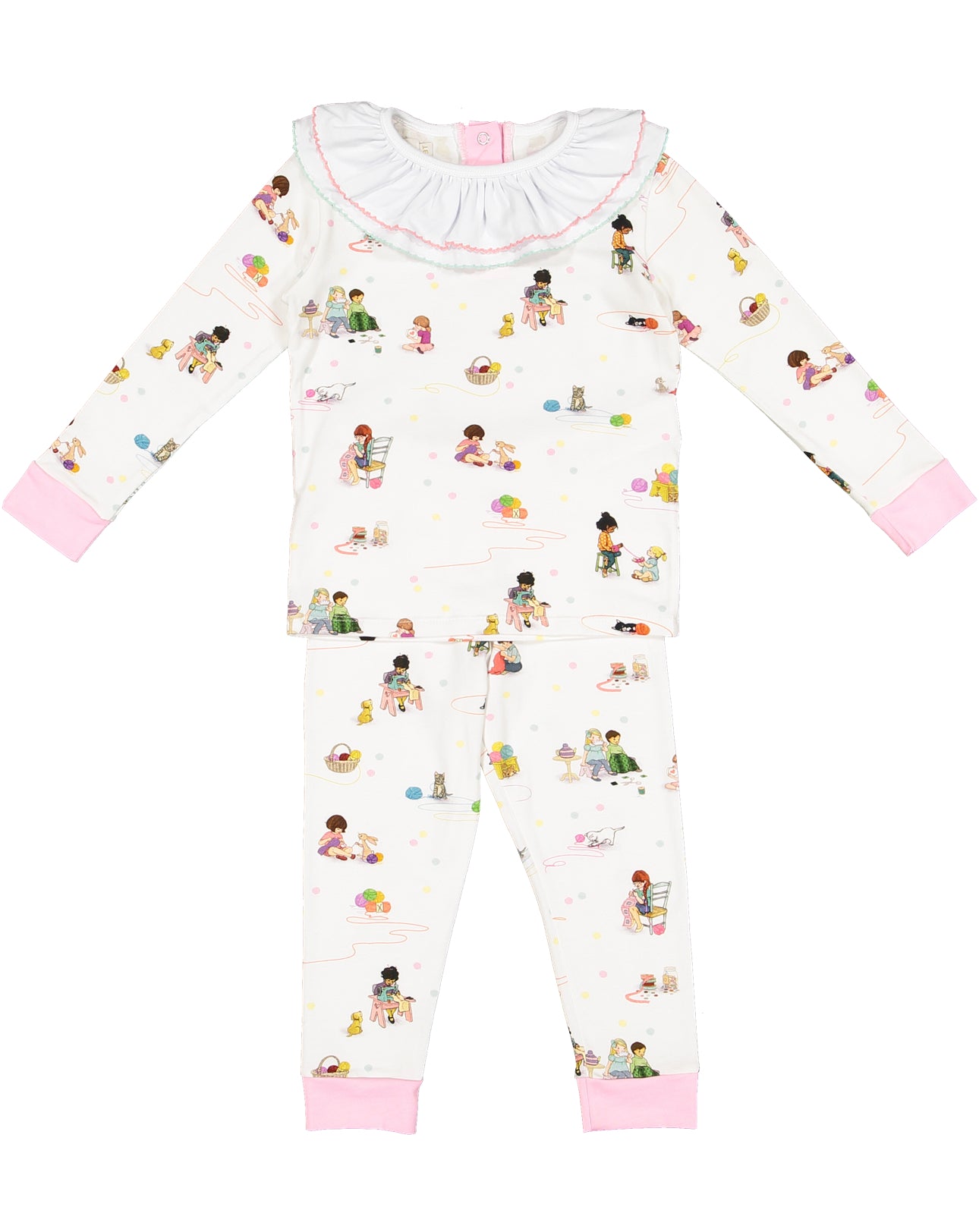 Girls Sewing Girl Pajama Set (2T,3T,4T,5T,6T)