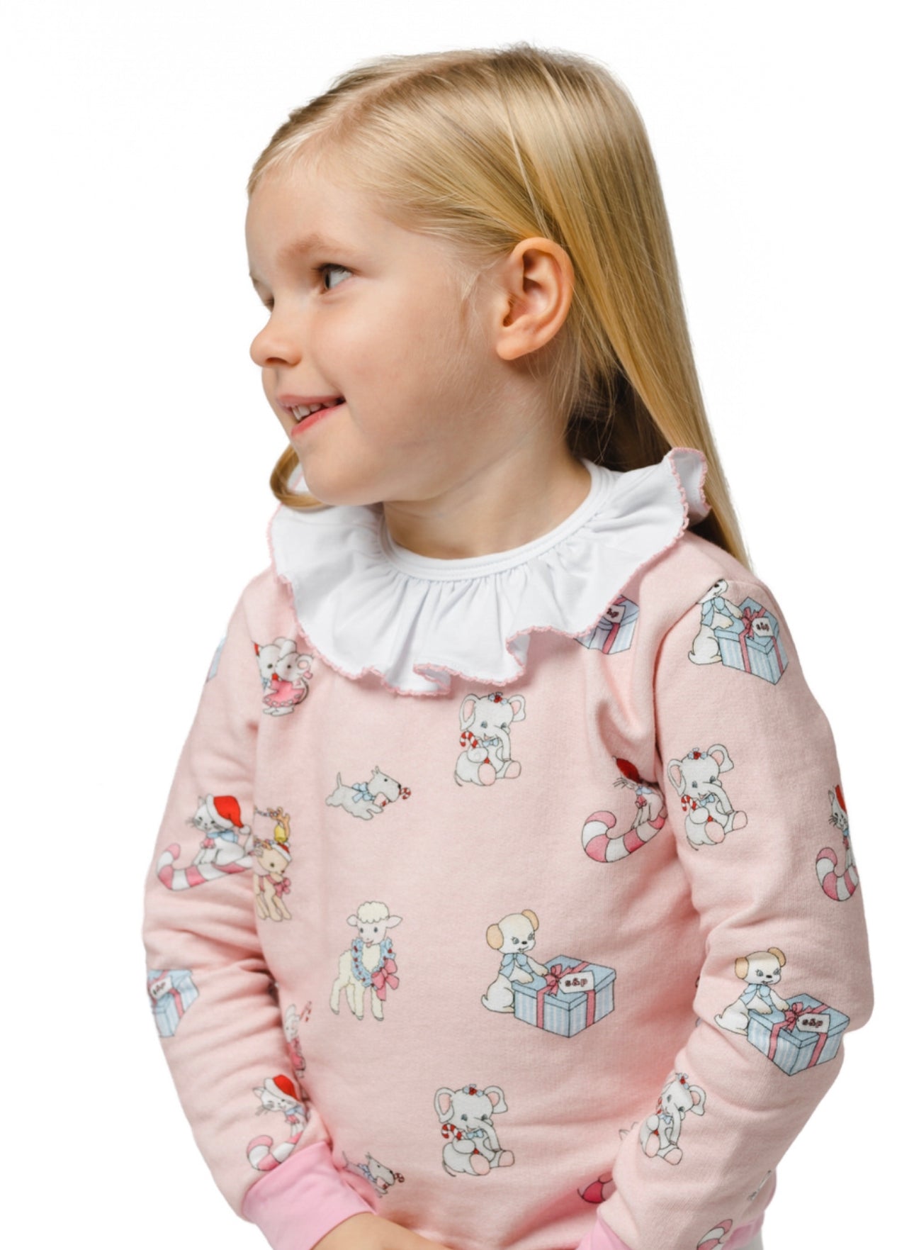 Christmas Pets Girl Sweatshirt (4T)