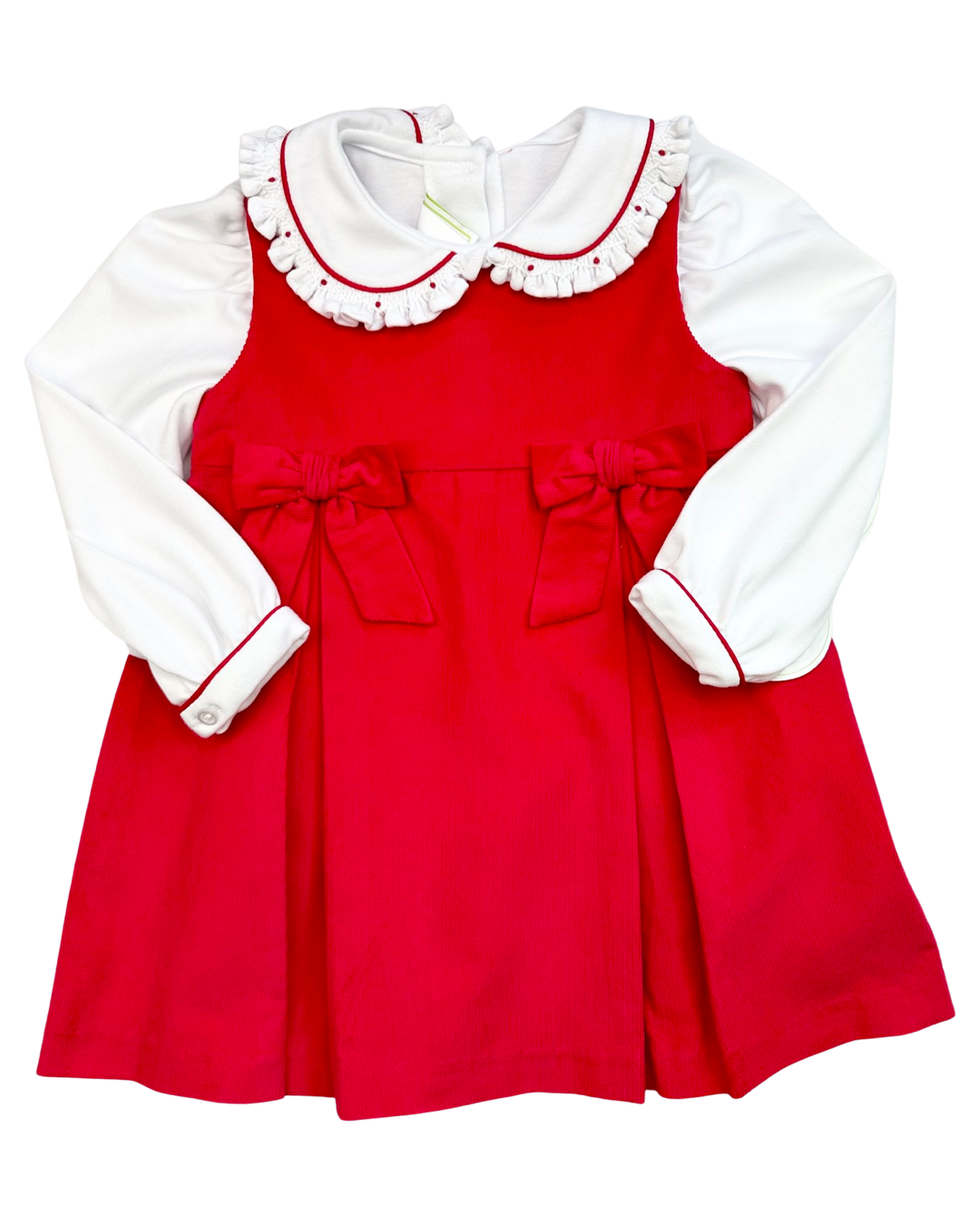 Windsor Jumper Dress - Red Cord (3T)