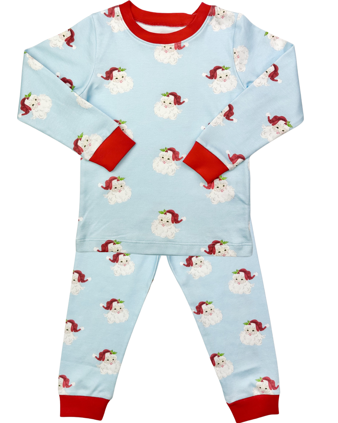 Two Piece Boy Jammies - Santa Knit  (Size 6)
