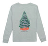 Christmas Tree Long Sleeve Tee - Chrome Grey (2T,3T,4T,5,6,7,YS,YM)