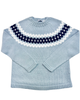 Fair Isle Crew Sweater - Blue/Navy/White (2T)