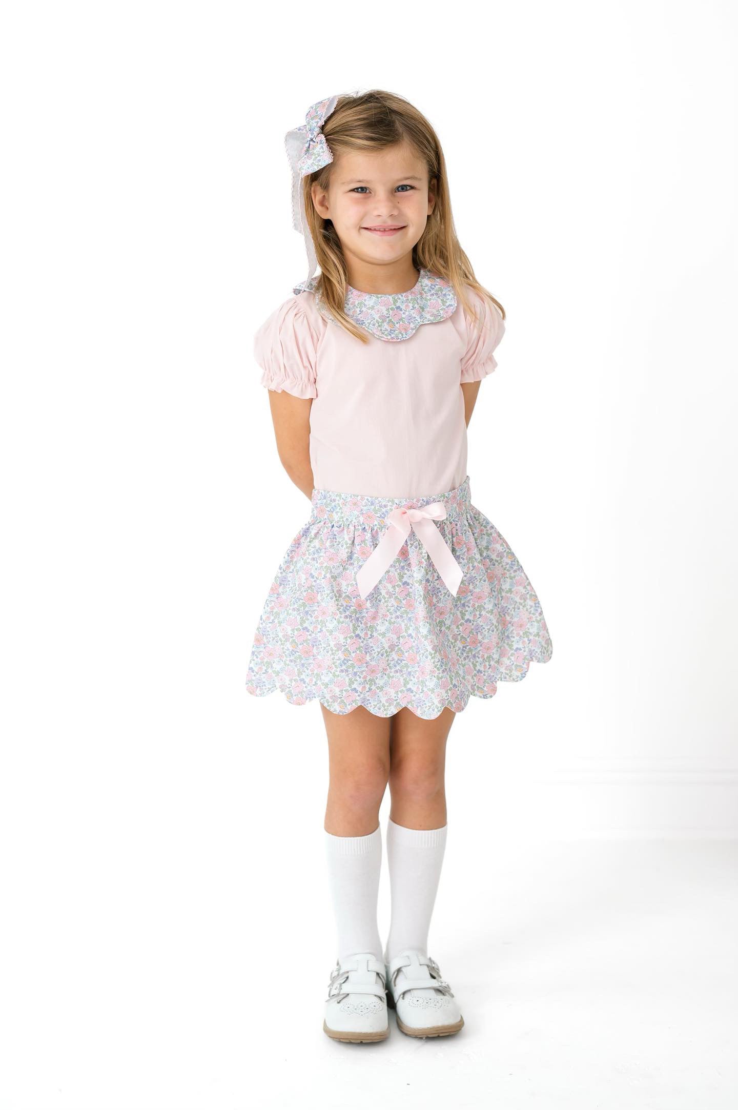 Susie Scallop Skirt - Floral (3T,4T,5,6)