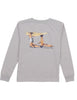 Duck Band Long Sleeve Tee - Ice Grey (2T,3T,4T,5,6,7,YS,YM)
