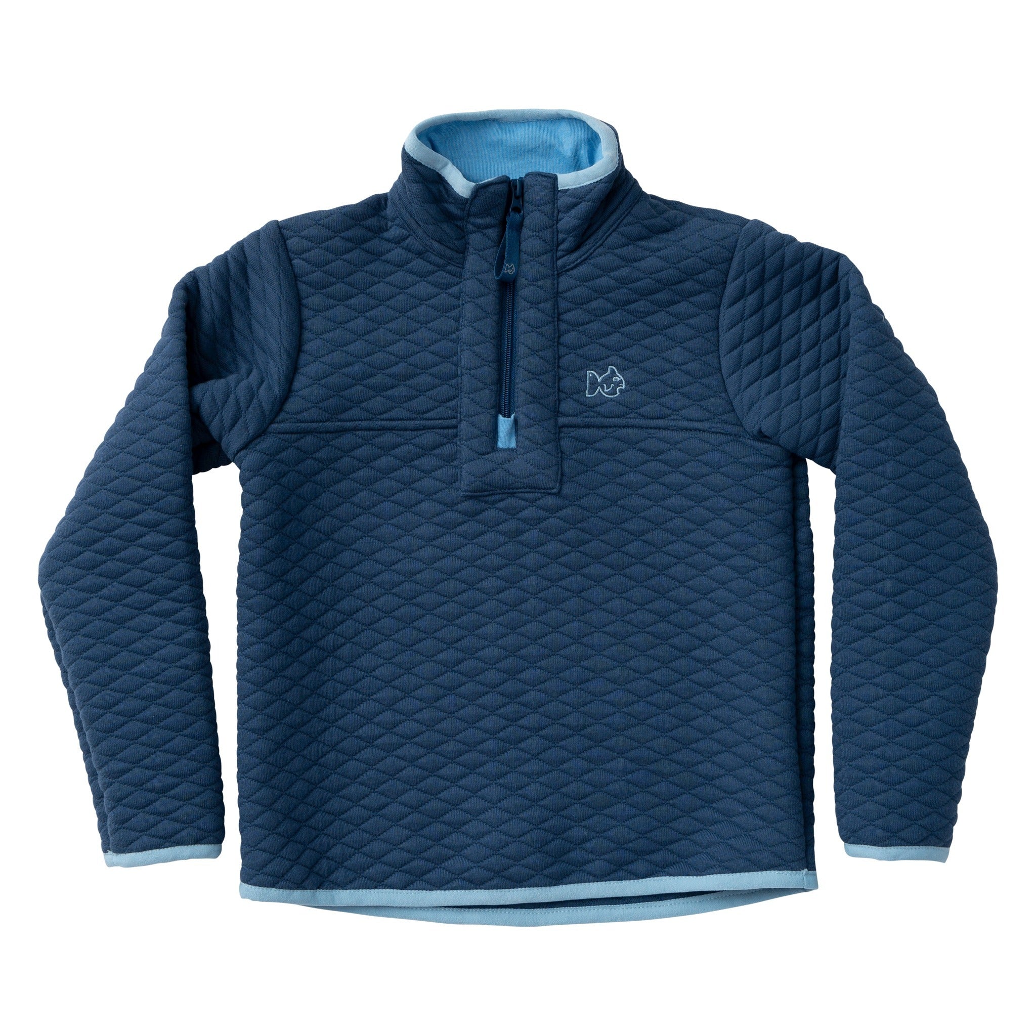 Quilted Zip Pullover - Moonlight Blue  (2T,3T,4T,5,6,8/10)