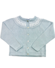 Fair Isle Cardigan Sweater - Light Blue/White (2T-4T)