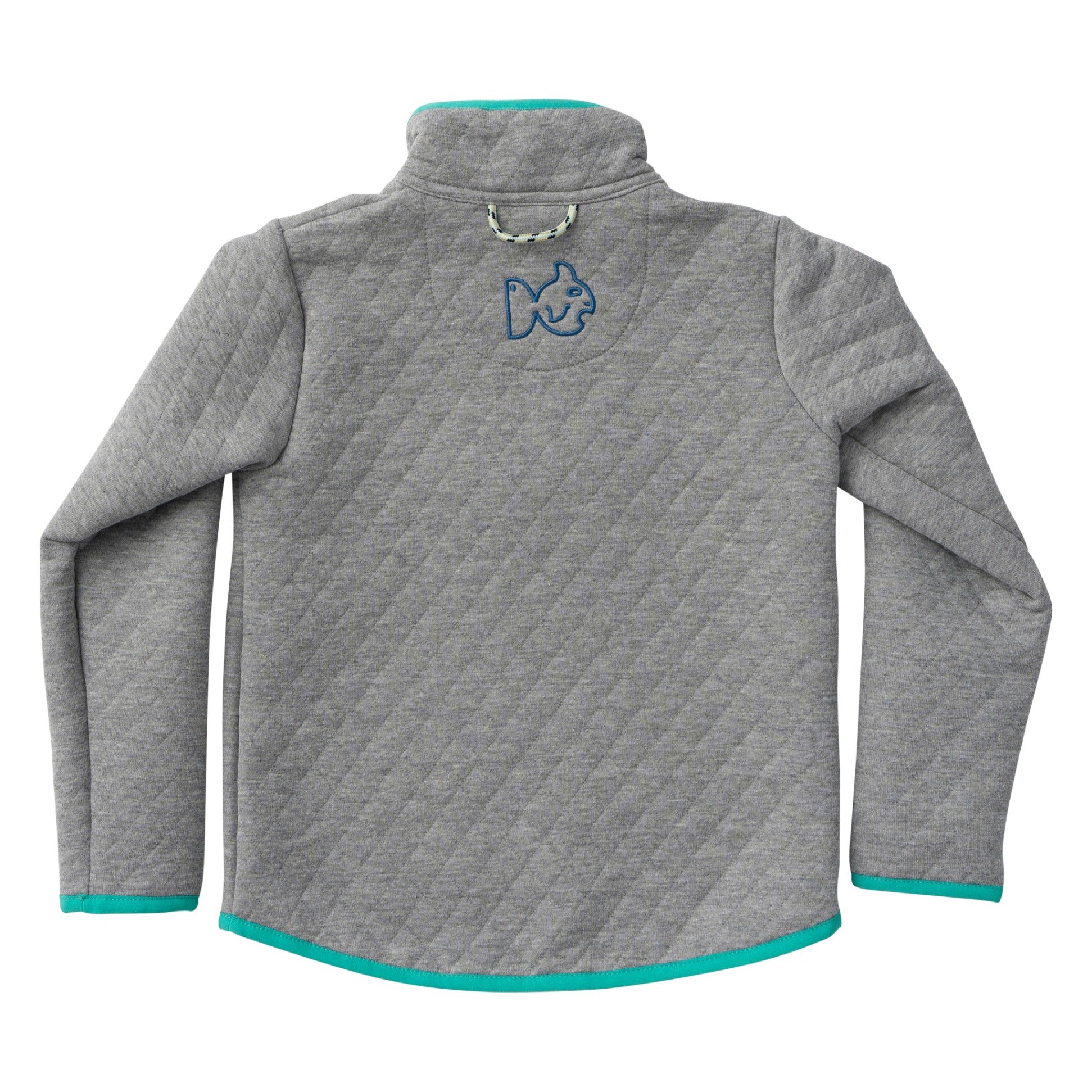 Quilted Zip Pullover - Heather Gray (2T-8/10)