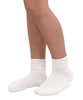 Smooth Toe Turn Cuff Socks - White