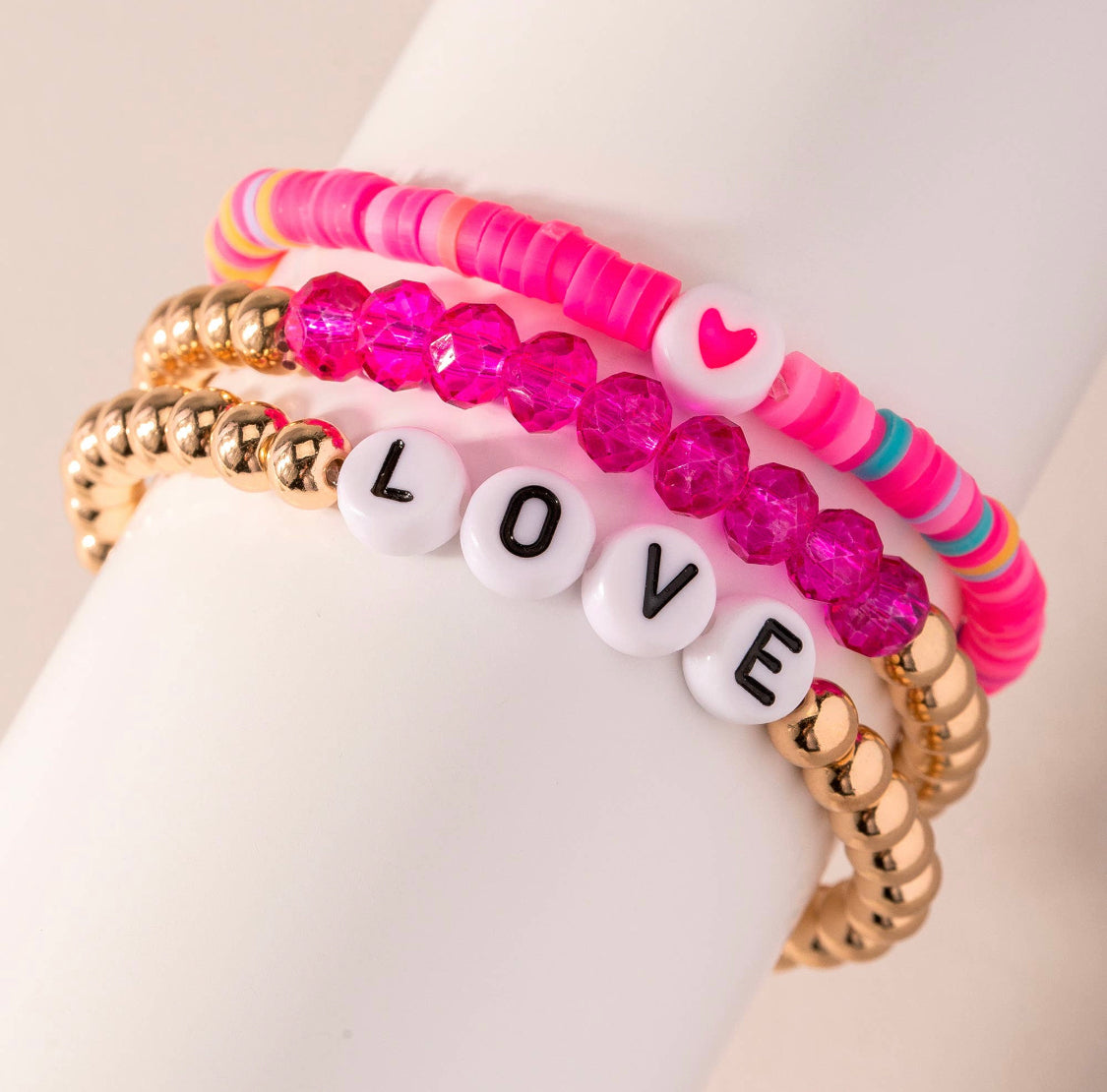 Beaded Bracelet Set - LOVE