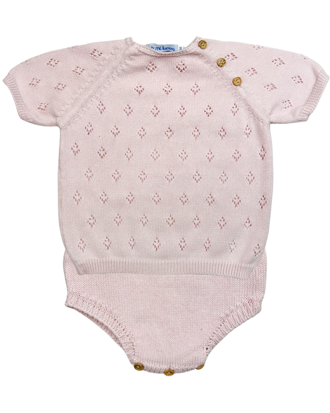 Eyelet Knit Diaper Set - Pink (24M)