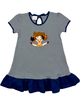 Navy/White/Orange Cheerleader Pima Dress (12M,18M)