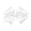 French Satin Bow With Knot - White