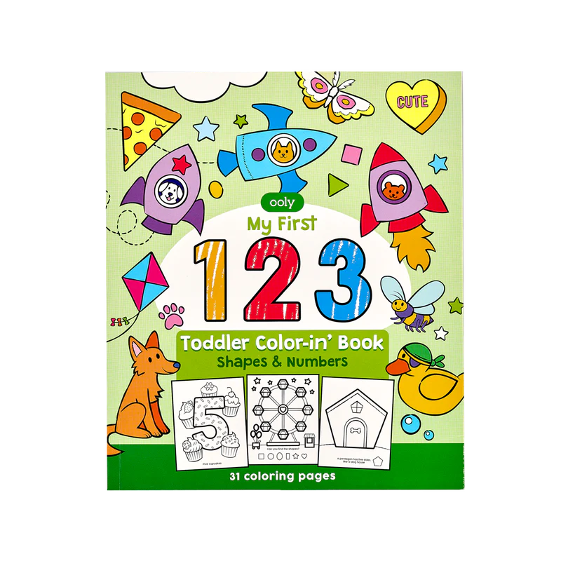123: Shapes & Numbers Coloring Book