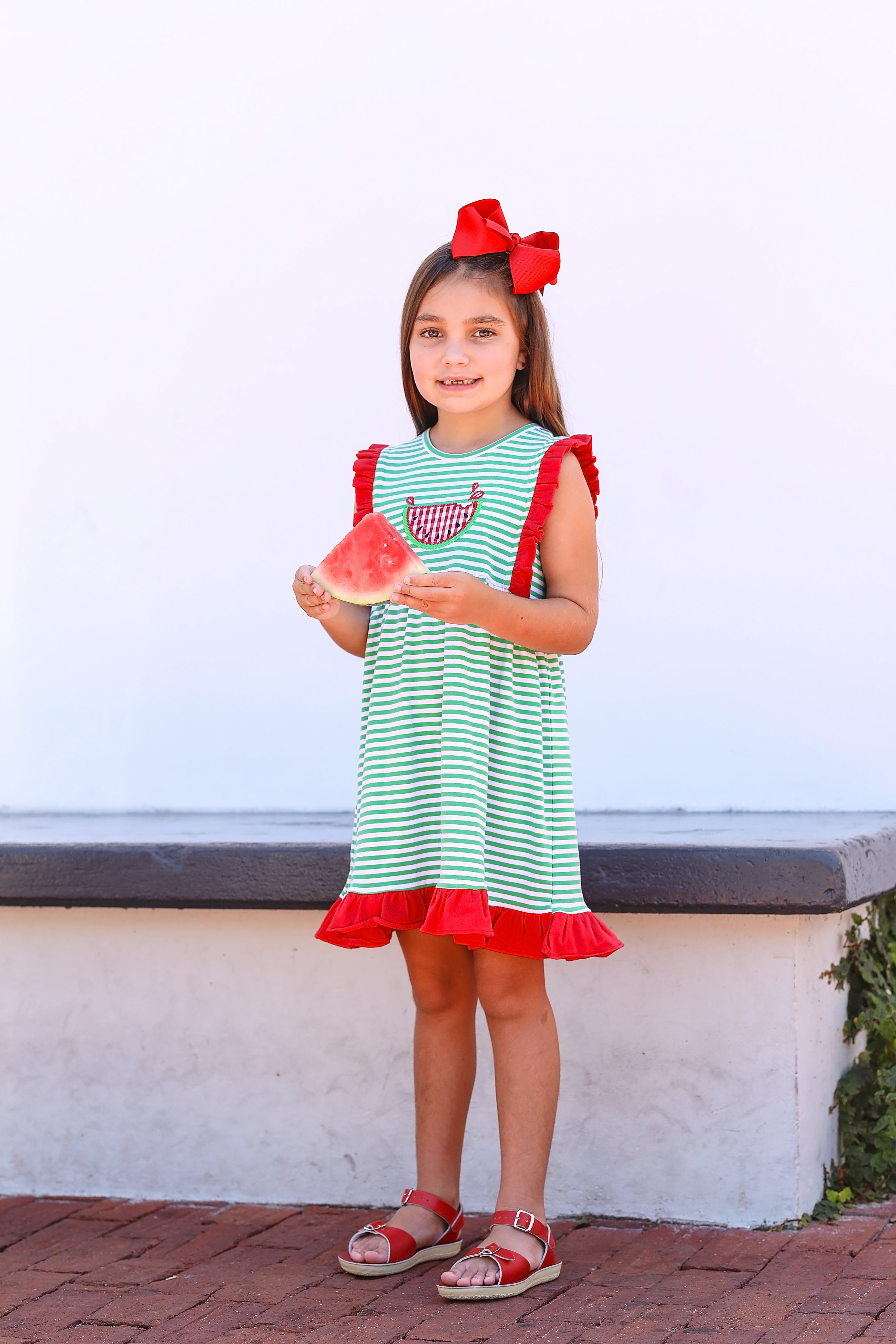 Watermelon Ruffle Dress (4T)