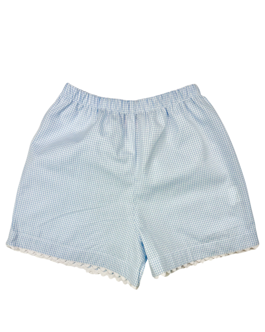 Two Pocket Short - Baby Blue Gingham (Size 5)