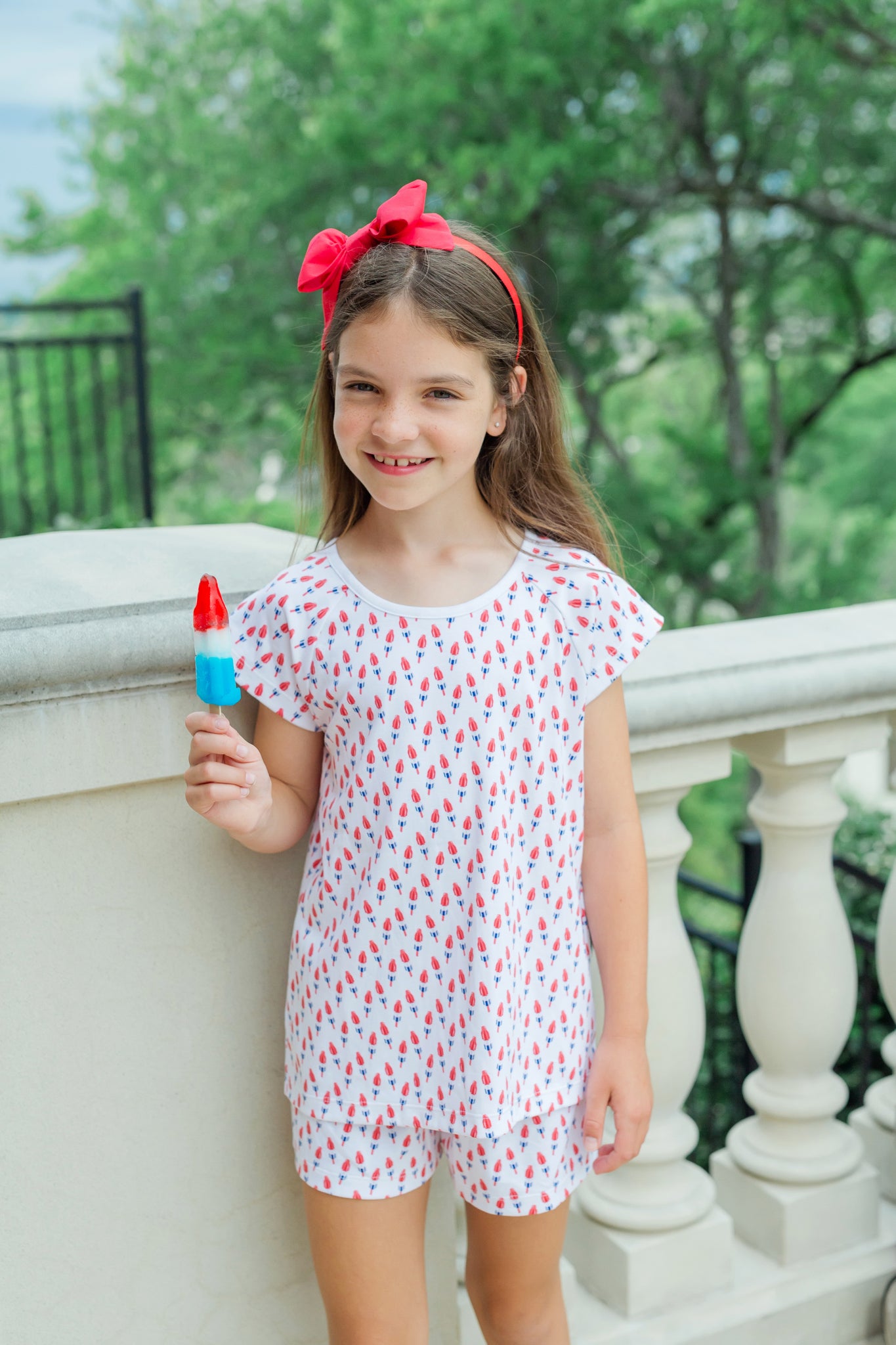 Emery Short Pajama Set - Patriotic Popsicles (2T)