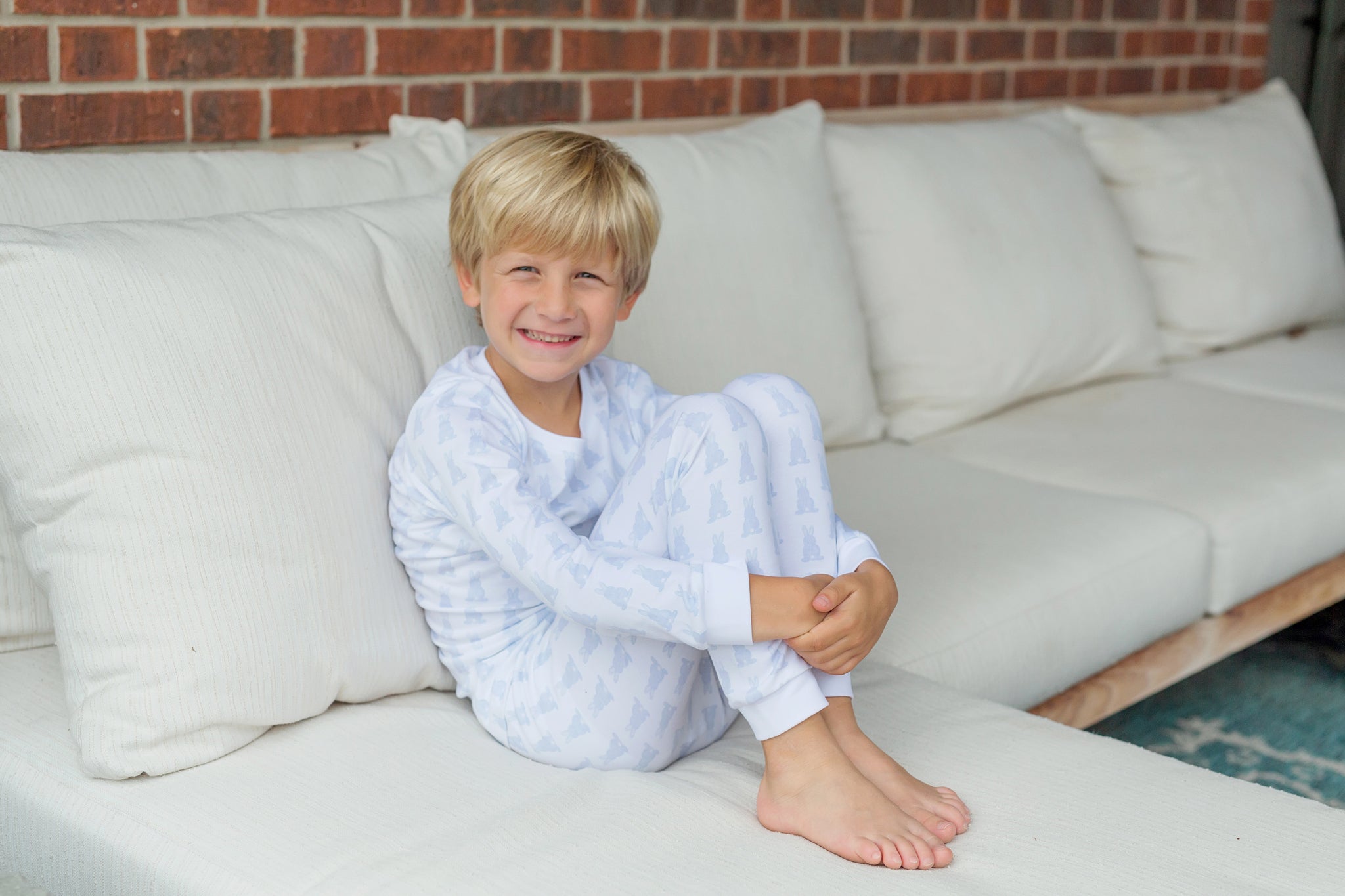 Grayson Pajama Set - Bunny Tails Blue (3T,5)