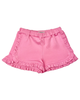 Round Ruffle Trim Knit Girl Shorts - Bubblegum Pink (2T)